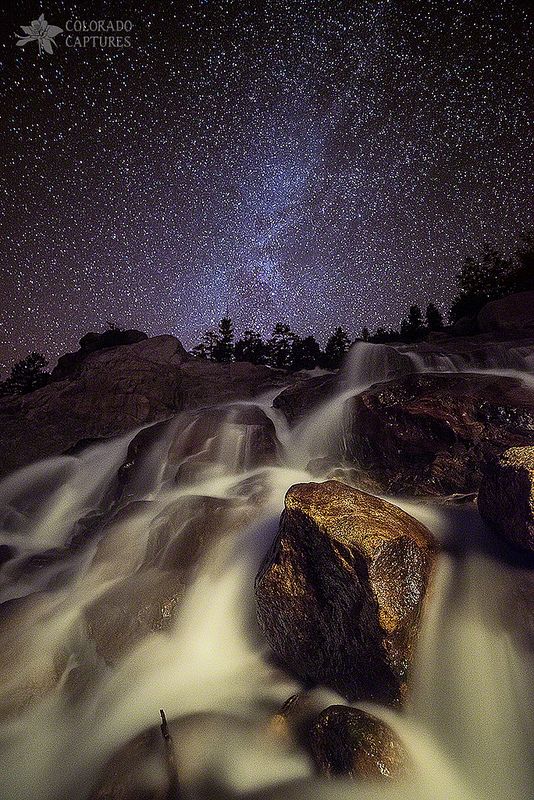 Capturing A Starry Night Waterfall In Rocky Mountain National Park #Colorado