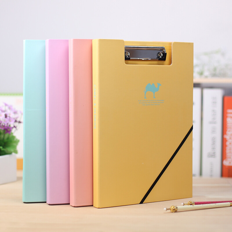 韩国创意学生文具 A4塑料文件夹档案资料夹强力单夹 商务办公用品