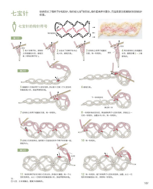 钩针编织基础》七宝针