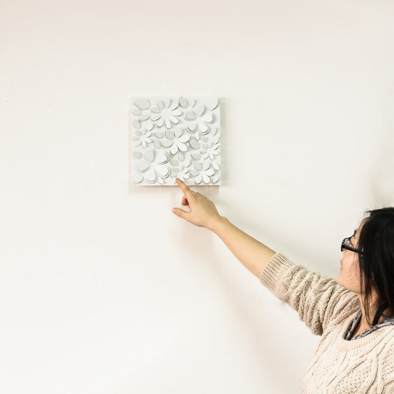 加拿大UMBRA FLORELLA白色立体花朵墙饰 创意家居用品 3块装