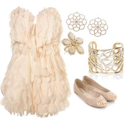 A fashion look from April 2014 featuring Rare Opulence dresses, Accessorize flats and River Island bracelets. Browse and shop related looks.