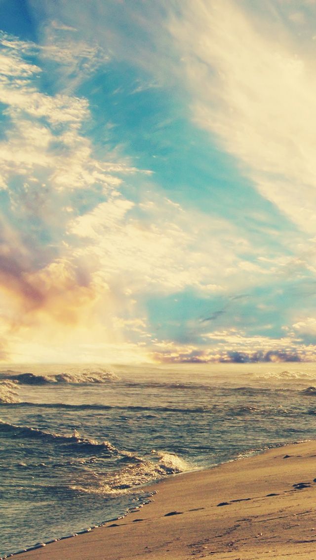 Customize your iPhone5 with this high definition 640x1136 Beach and Sky wallpaper from HD Phone Wallpapers!