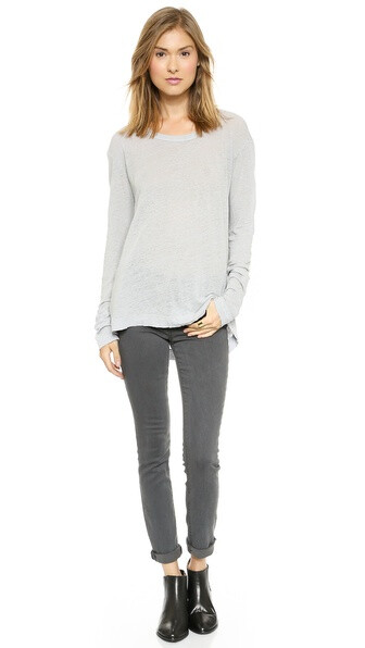 Wilt Lux Long Sleeve Slouchy Crew Tee