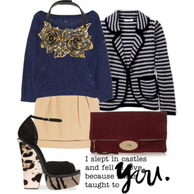 A fashion look from October 2011 featuring Splendid sweaters, See by Chloé blazers and Maje mini skirts. Browse and shop related looks.