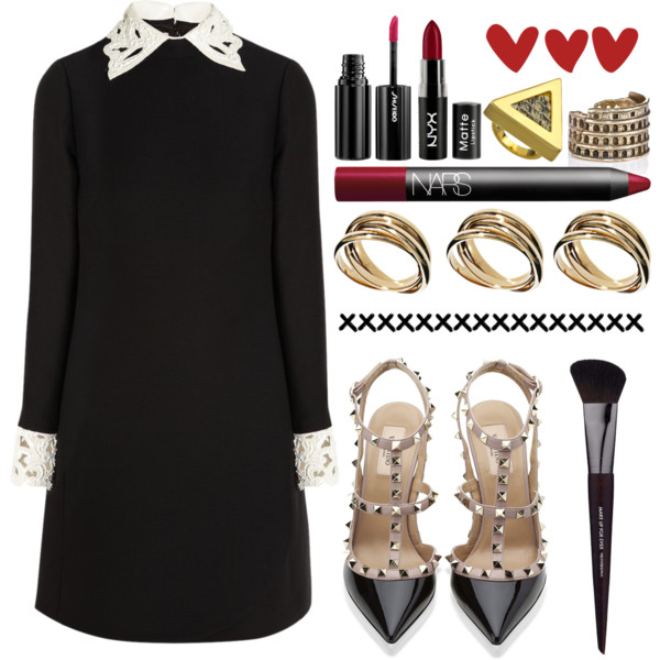 A fashion look from December 2013 featuring Valentino dresses, Valentino pumps and ASOS rings. Browse and shop related looks.