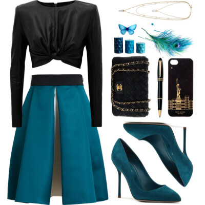 A fashion look from August 2014 featuring Balmain tops, Roksanda Ilincic skirts and Sergio Rossi pumps. Browse and shop related looks.