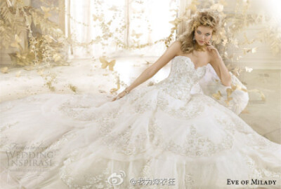 Eve of Milady 2014 Boutique Bridal Collection.精致合身的轮廓，公主般华丽的礼服。