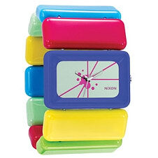 日本原装进口 NIXON THE VEGA 限量POP彩虹条手表 na726373