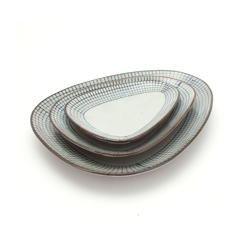 瓜子碟 三角碟 三款入 碟子菜盘子 餐具 古朴日式田园 餐盘