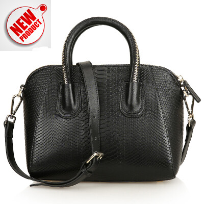 秋冬新款真皮女包手提包 头层牛皮单肩斜跨包 时尚鳄鱼纹大包