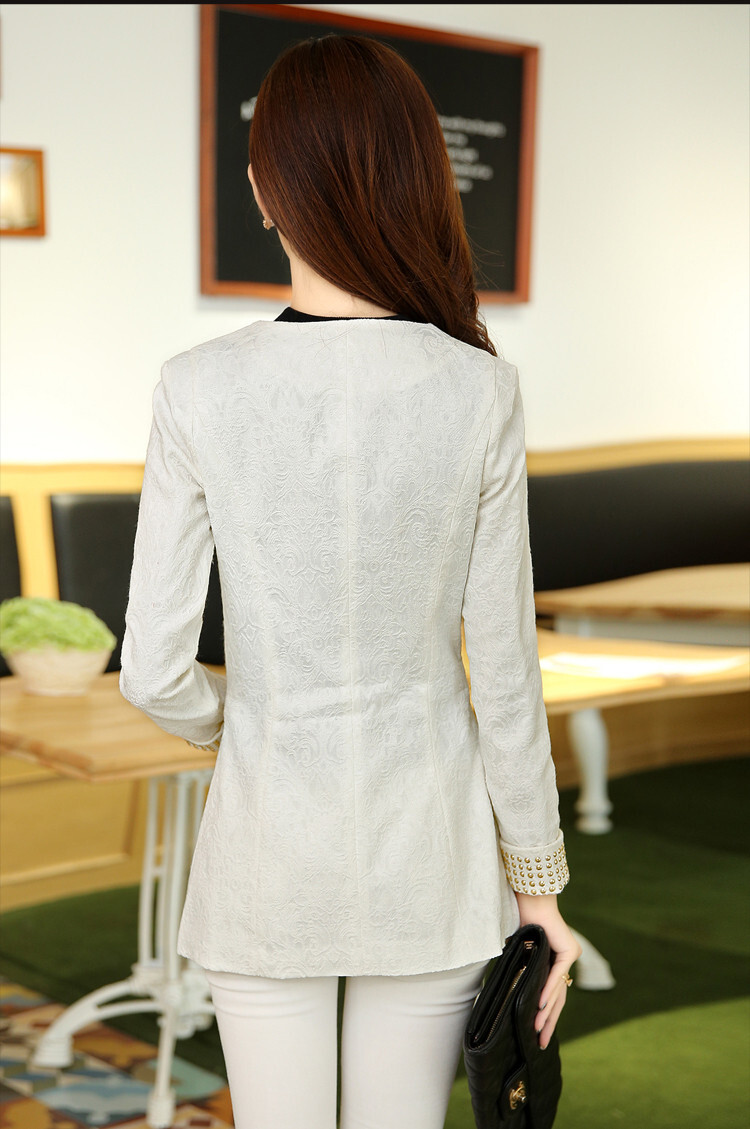 专柜热卖秋装韩版气质修身显瘦长袖装女外套中长款女士休闲小西服