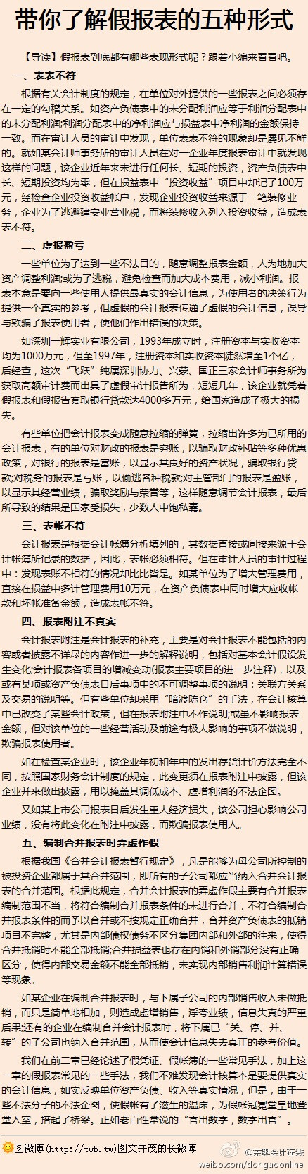 【带你了解假报表的五种形式】http://t.cn/RvNDIOY