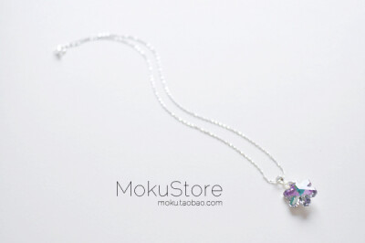 定制 MokuStore●手工●925银链+施家水晶雪花 锁骨链|短项链[紫雪]