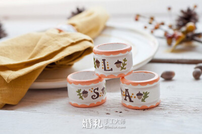 [imior.com]婚品DIY 秋季橡子餐巾环 木艺手工棒棒哒 更多:http://www.imior.com/goods/show?gid=6370