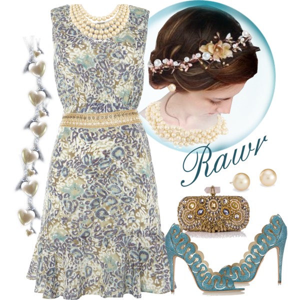 A fashion look from April 2014 featuring Cutie dresses, Brian Atwood pumps and Marchesa clutches. Browse and shop related looks.