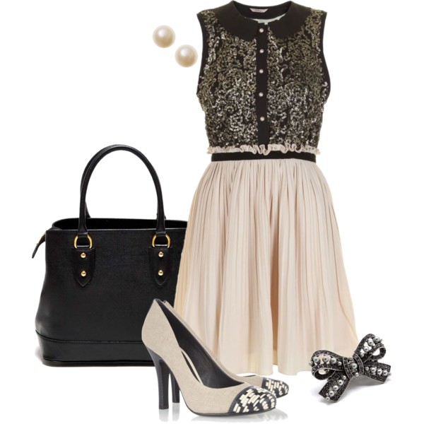 A fashion look from June 2013 featuring Darling dresses and Tory Burch pumps. Browse and shop related looks.