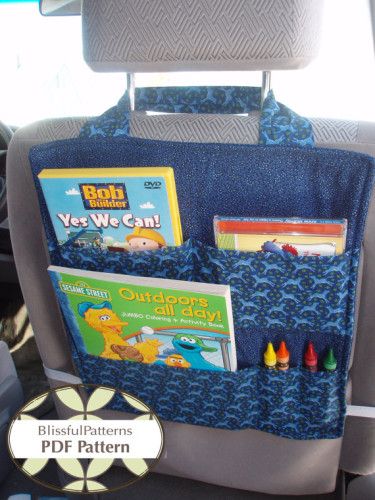 Car Seat Organizer – PDF Pattern | PatternPile.com - Hundreds of Patterns for Making Handbags, Totes, Purses, Backpacks, Clutches, and more.