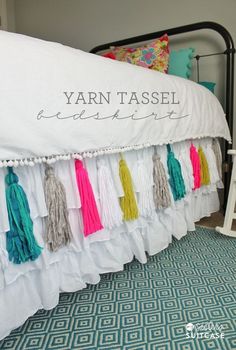 Attach some simple yarn tassels to your bedskirt. | 31 Easy DIY Upgrades That Will Make Your Home Look More Expensive