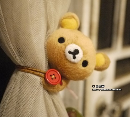 轻松小熊 轻松熊 松弛熊 Rilakkuma 毛绒玩具 公仔窗帘扣