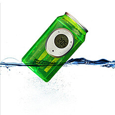 可乐罐创意环保低碳水动力闹钟-绿色