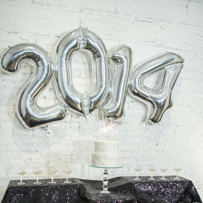 16英寸 铝箔气球银色数字09 结婚 婚庆 生日 派对用品 装饰布置