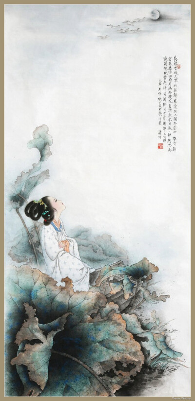 现代主义［古典唯美］中国女画家工笔仕女图 女画家：陈彦娥 笔名：潇竹作品