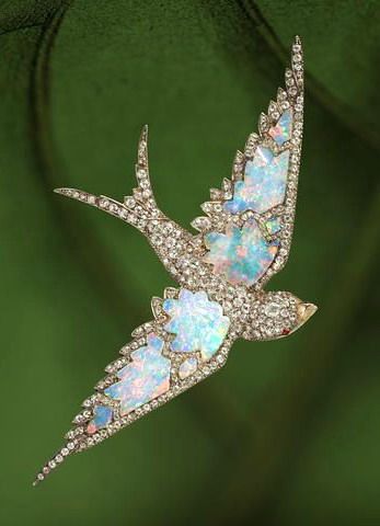 opal and diamond brooch circa 1870