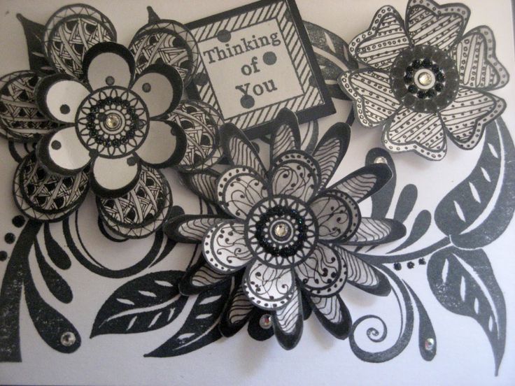 zentangle flowers | Zentangle Outline Flowers