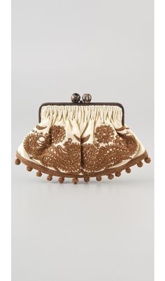 embroidered clutch