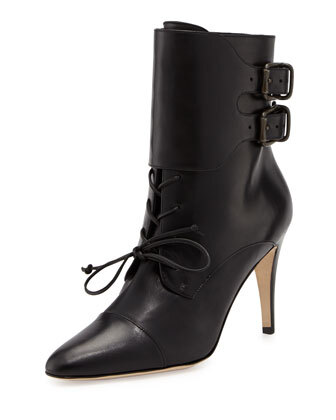 Secunda Lace-Up Ankle Boot,Black