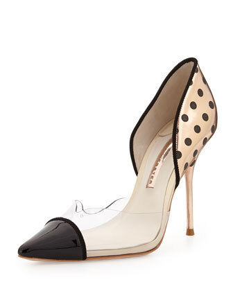 Jessica Dotted Mixed-Media Pump