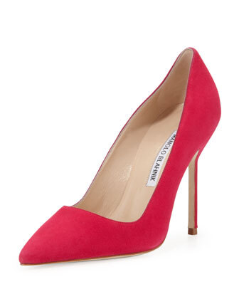 BB Suede 105mm Pump,Fuchsia