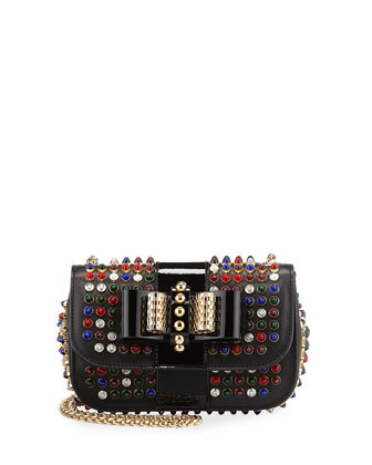 Sweety Charity Studded Crossbody Bag,BLACK/MULTI