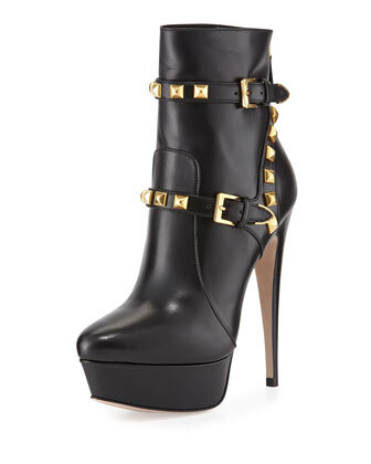 Studded Harness Platform Boot