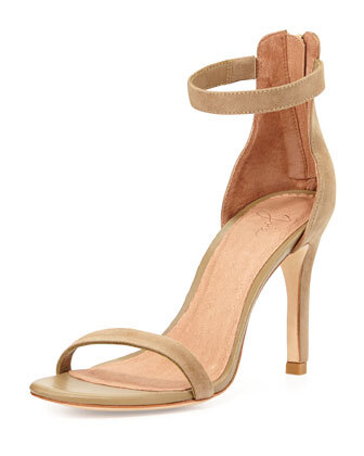 Joie Abbott Suede Naked Sandal,Cement