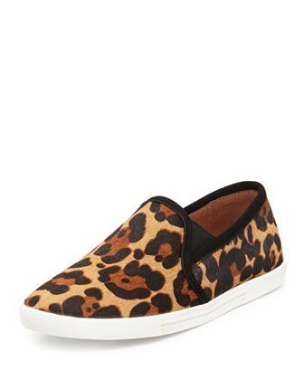 Joie Kidmore Leopard-Print Calf Hair Slip-On