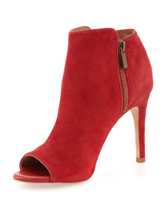 Joie Gwen Open-Toe Suede Bootie