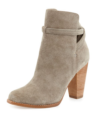 Joie Rigby Suede Crisscross Ankle Bootie,FOG