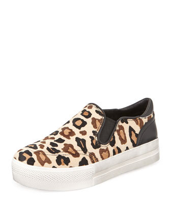 Jungle Leopard-Print Calf Hair Sneaker