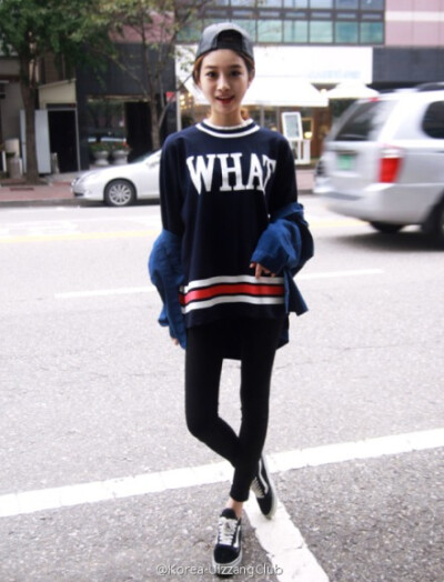 分享图片#宽松T&amp;amp;legging&amp;amp;vans