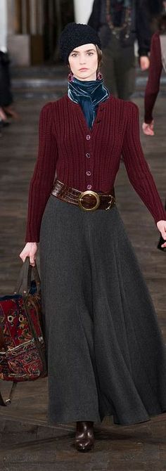 Ralph Lauren F/W 2013 RTW - NYFW - I love this outfit but would have to lose a ton of weight for it to look decent on me. Why don't designers style for plus size women.