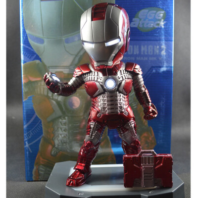 战争机器钢铁侠 IRON MAN MK4MK42Q版发光地台限量版手办模型公仔