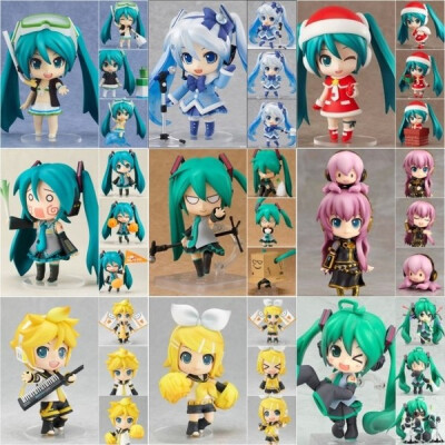 Q版粘土 MIKU 初音未来雪初音樱初音静音双子手办可换脸表情可动