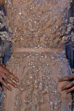 To die for! The detailing here is simply beautiful. Blush gowns are my absolute favourite (I'm bias as mine was blush) - extremely feminine! ELIE SAAB HC FW 2011