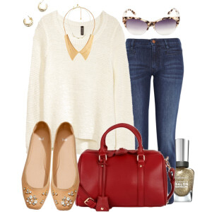 A fashion look from March 2014 featuring H&amp;amp;M sweaters, MiH Jeans jeans and H&amp;amp;M shoes. Browse and shop related looks.