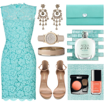 A fashion look from February 2014 featuring Valentino dresses, Michael Kors sandals and Tiffany &amp;amp; Co. clutches. Browse and shop related looks.