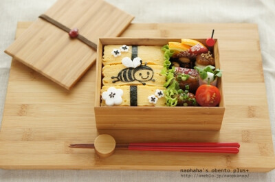 naohaha's obento＊たまごのお寿司でぶんぶんのお弁当♪