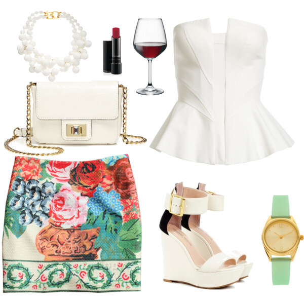 A fashion look from June 2013 featuring Bardot tops, Sole Society sandals and Juicy Couture clutches. Browse and shop related looks.