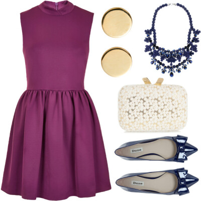 A fashion look from April 2013 featuring Topshop dresses, Dune flats and KOTUR clutches. Browse and shop related looks.