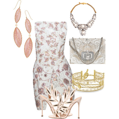 A fashion look from June 2014 featuring Sergio Rossi sandals, Marchesa handbags and David Yurman bracelets. Browse and shop related looks.